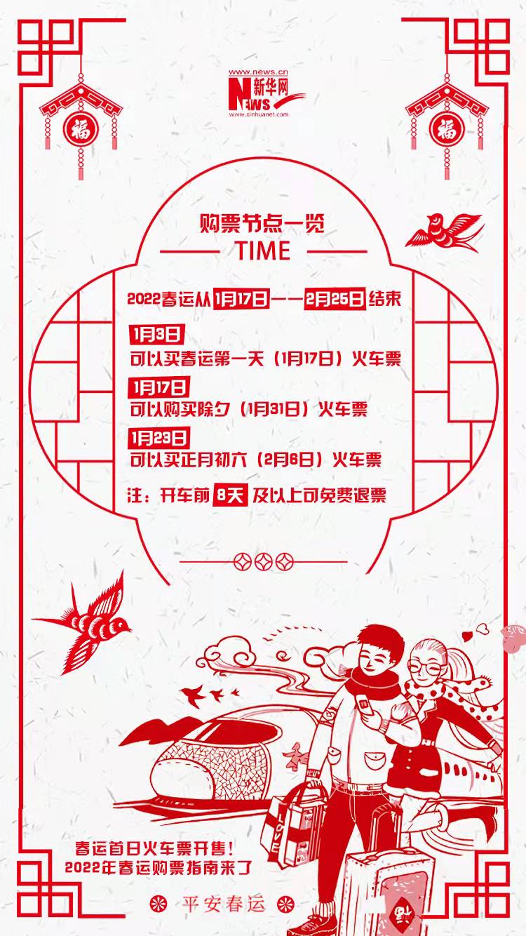 2022年春運(yùn)首日火車票開售！購(gòu)票指南來了