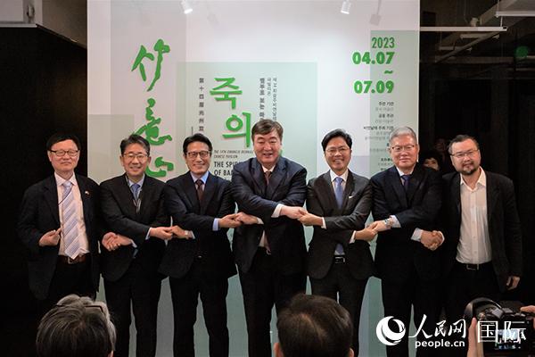 第十四屆光州雙年展中國館開幕式7日在韓國光州隱巖美術館舉行。人民網(wǎng)記者 馬菲攝