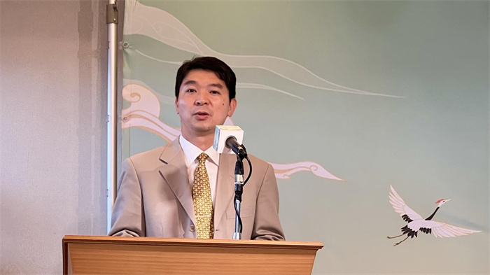 中國駐東京旅游辦事處主任歐陽安致辭。中國駐東京旅游辦事處供圖