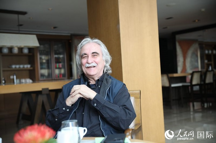 塞浦路斯歐洲大學前校長科斯塔斯·古利亞莫斯。人民網(wǎng) 殷韜攝