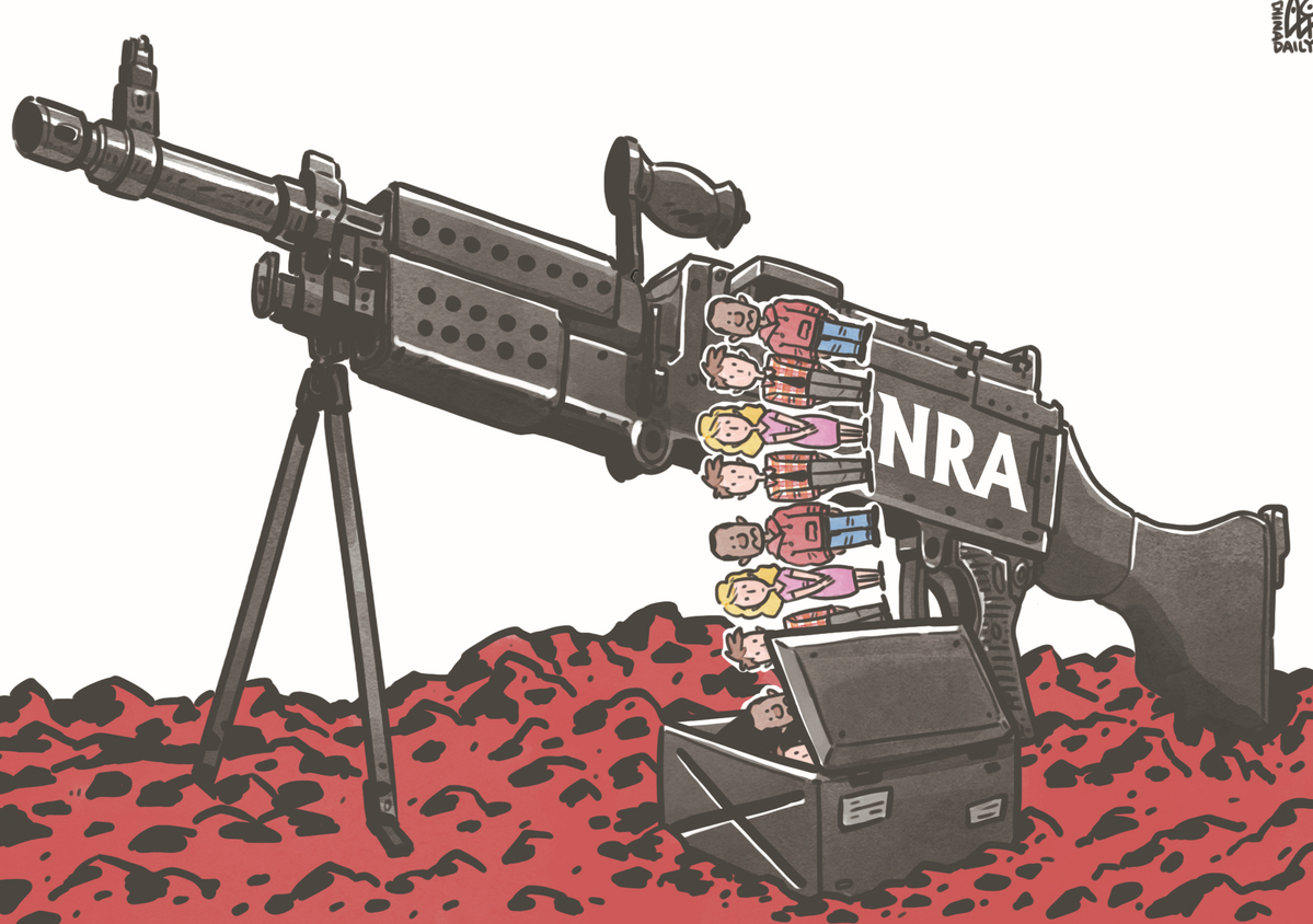 NRA成為推行槍支管控背后最大的阻力。（來(lái)源：中國(guó)日?qǐng)?bào) 作者：蔡艨）