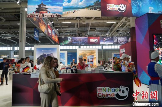  3月5日，2024年柏林國際旅游交易會(ITB)在柏林會展中心拉開帷幕。以“你好！中國”為主題的中國展區(qū)當日亮相展會。中新社記者 馬秀秀 攝