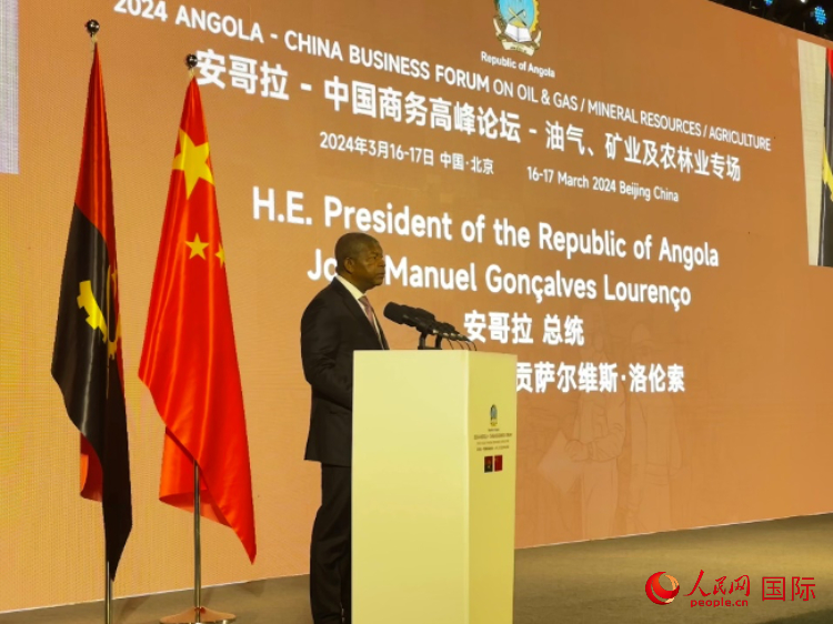 安哥拉總統(tǒng)若昂·曼努埃爾·貢薩爾維斯·洛倫索。人民網(wǎng)記者 張榮攝