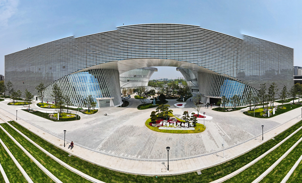 航拍揚州運河大劇院。孟德龍攝