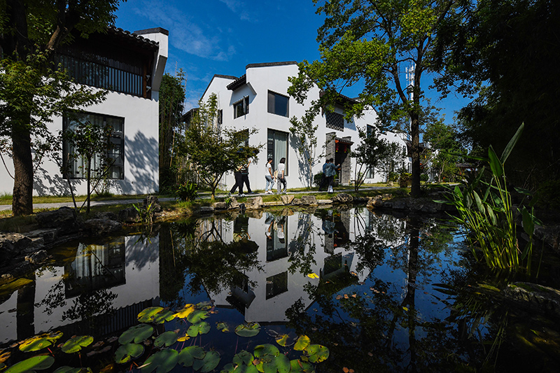 畈塘民宿群保留了江淮建筑的傳統(tǒng)風(fēng)格。吳芳攝