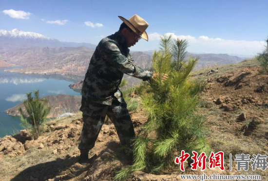 圖為尖扎干部職工生態(tài)建設(shè)和環(huán)境保護現(xiàn)場。尖宣 供圖