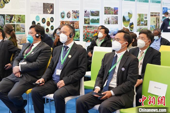 圖為極小種群物種和生物多樣性保護(hù)邊會(huì)現(xiàn)場?！≡颇鲜×謽I(yè)和草原局供圖