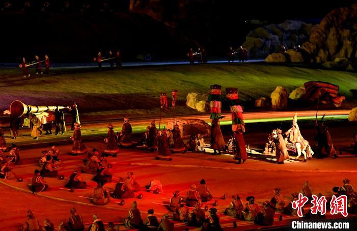 3月17日，西藏拉薩，《文成公主》大型史詩劇演出現(xiàn)場(chǎng)?！±盍?攝