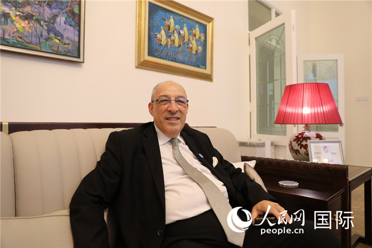 9月6日，摩洛哥駐華大使阿卜杜勒卡迪爾·安薩里接受人民網(wǎng)記者采訪。人民網(wǎng)記者 翟轉(zhuǎn)麗攝