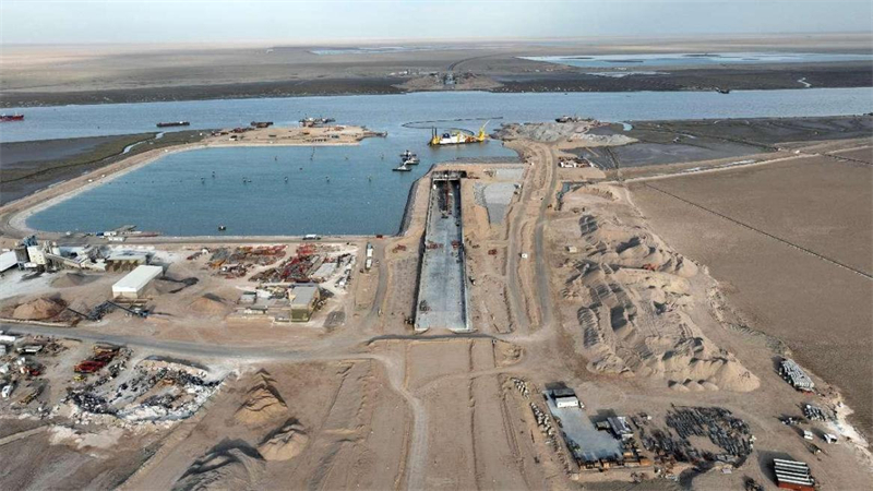 施工現(xiàn)場一景。中交天津航道局有限公司供圖