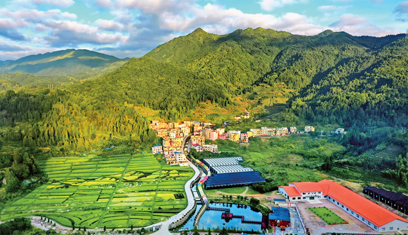 林茂田豐、天藍(lán)水清的“七彩”后洋村。 寧德市委宣傳部供圖 （2023年第24期《求是》雜志刊發(fā)）