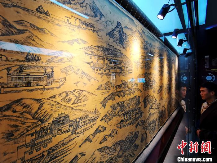 圖為歷代藏醫(yī)藥學(xué)教育機(jī)構(gòu)展示?！?zhí)砀?攝