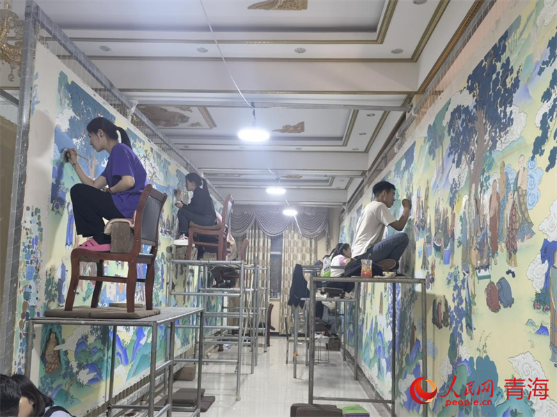 龍樹畫院傳習(xí)室。人民網(wǎng) 馬可欣攝