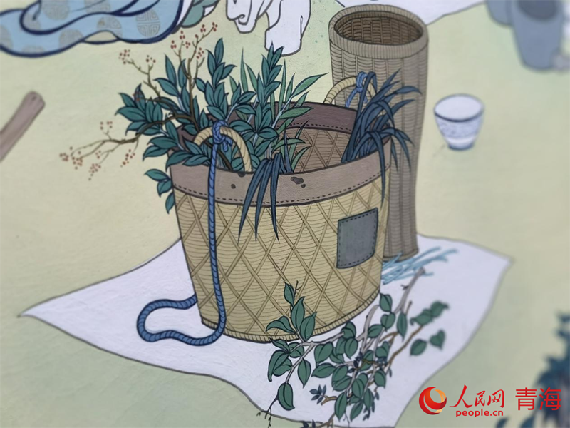 唐卡繪畫作品。人民網(wǎng) 馬可欣攝