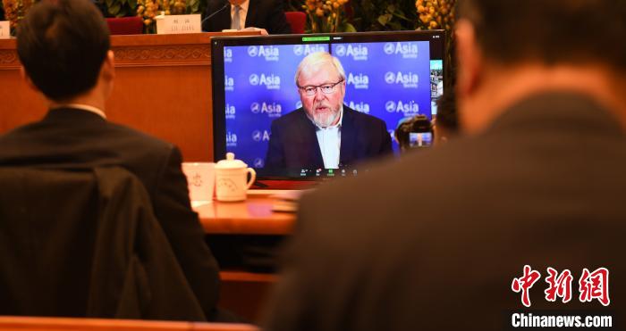 圖為外國專家通過線上進(jìn)行分享交流?！≮w朗 攝