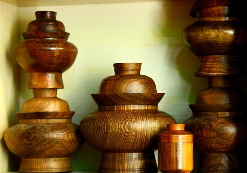 藏地木碗成品。