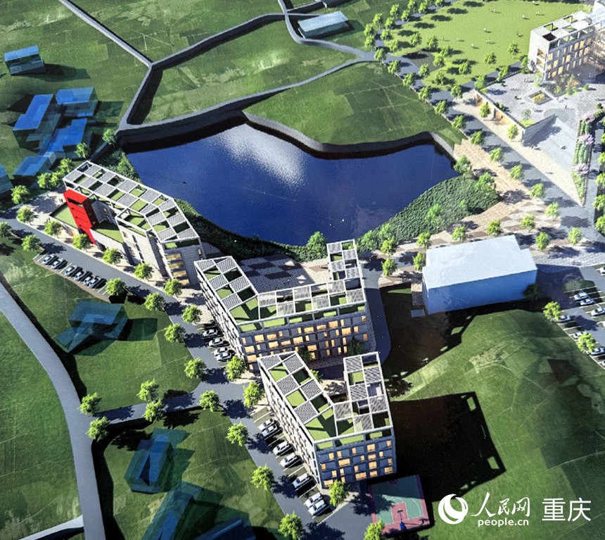 中國農業(yè)科學院蔬菜花卉研究所西南研發(fā)中心效果圖。人民網(wǎng)記者 劉政寧攝